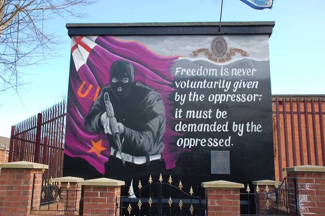 2 Hours Republican & Loyalist Mural Black Taxi Tour from Belfast - Falls Road Library and the H Block memorial