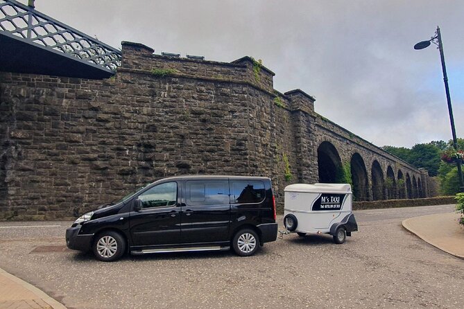 Belfast to Dublin Airport Private Transport up to 8 passengers - The minivan and trailer setup