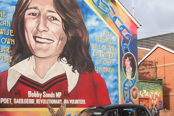Black Taxi Mural "Tour Like A Local" - Bobby Sands mural and the Falls Road, about 40 minutes
